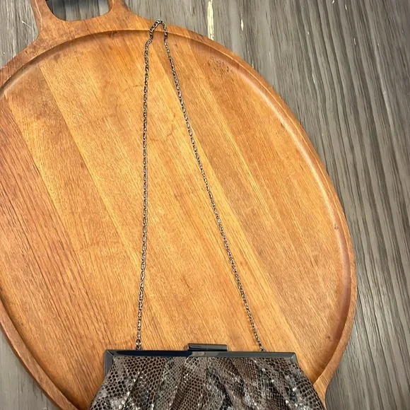 OLGA BERG SNAKESKIN CLUTCH/SHOULDER BAG - Picture 10 of 16